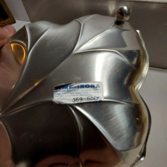 VTG Ikora WMF Silverplate Leaf Footed Candy Trinket Dish Germany Unused w/box - Picture 5 of 6